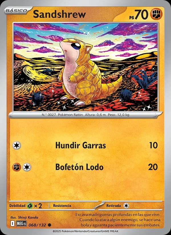 Sandshrew card in Spanish