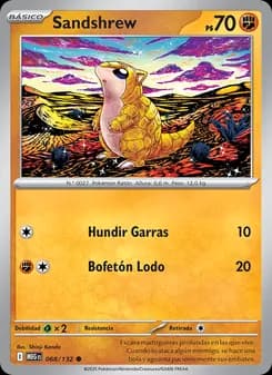 Sandshrew card in Spanish