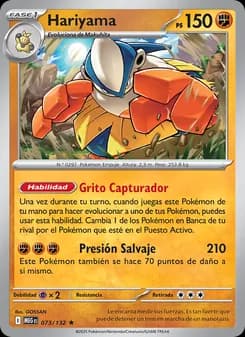 Hariyama card in Spanish