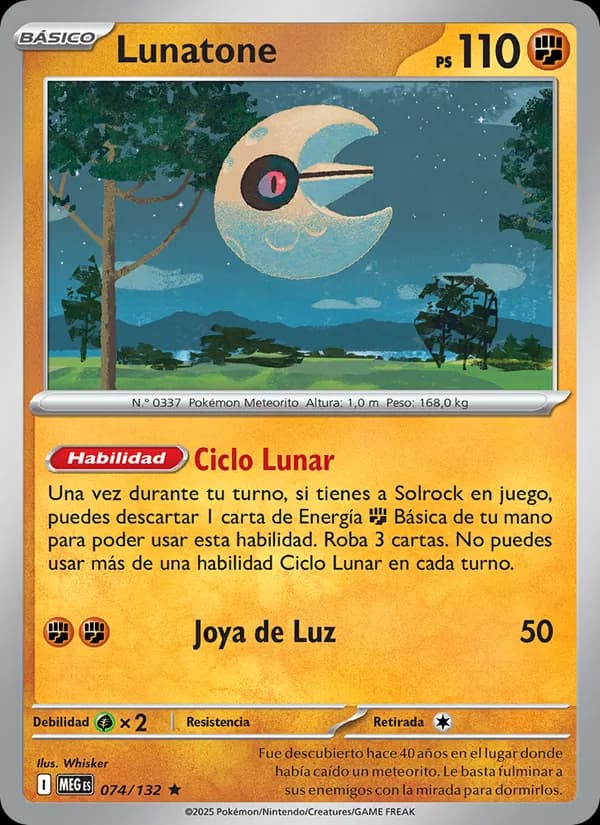 Lunatone card in Spanish