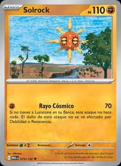Solrock card in Spanish