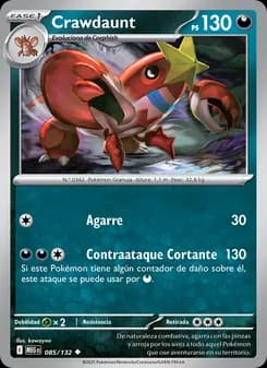 Crawdaunt card in Spanish