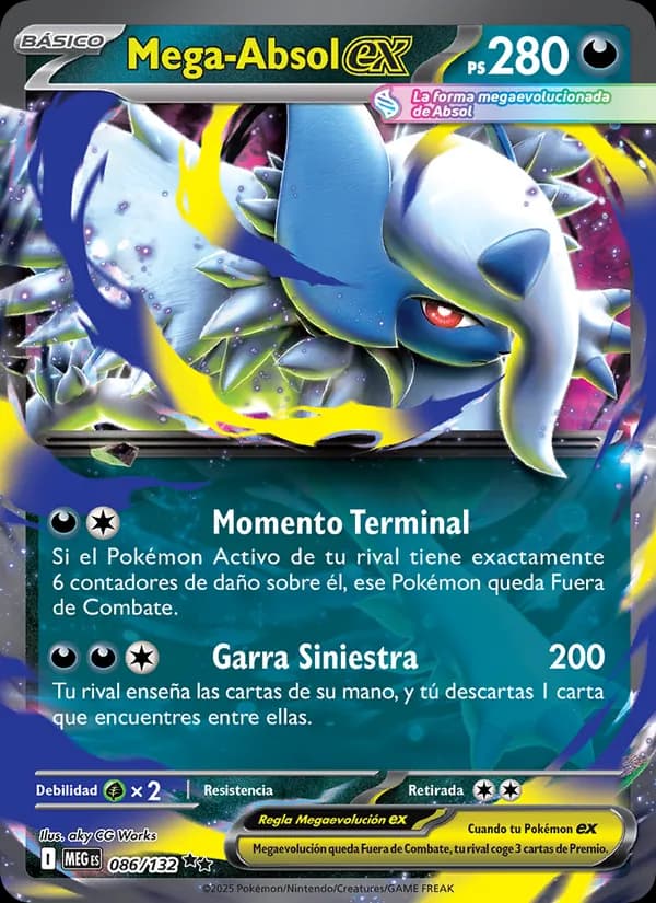 Mega-Absol ex card in Spanish