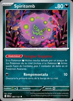 Spiritomb card in Spanish