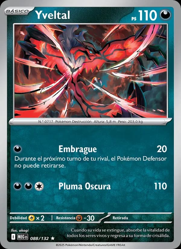 Yveltal card in Spanish