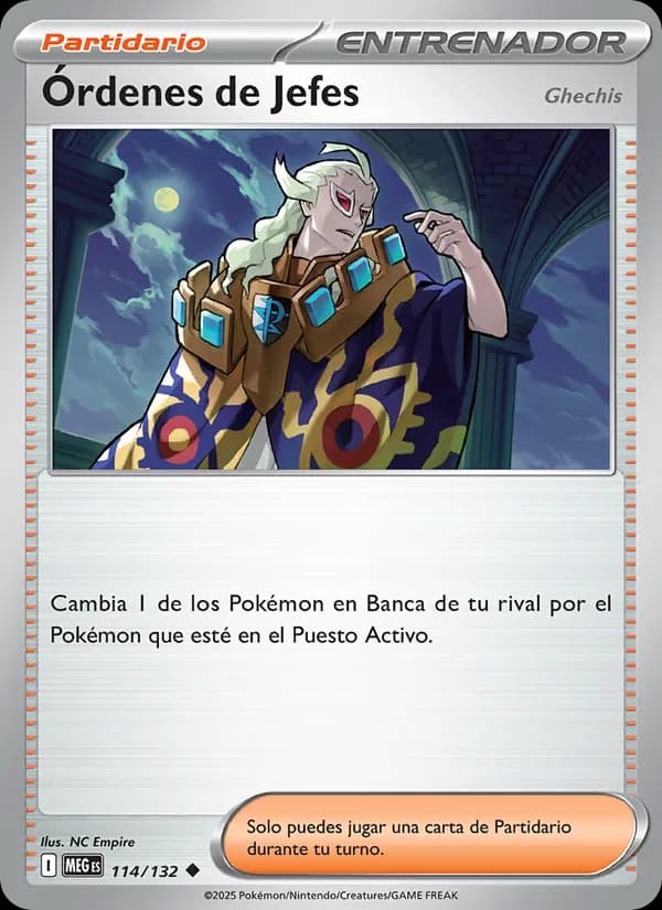 Órdenes de Jefes card in Spanish