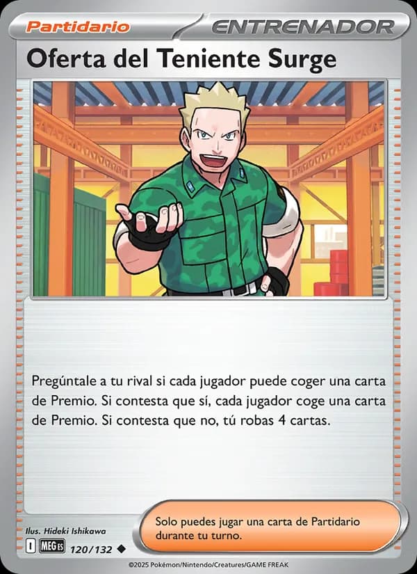 Oferta del Teniente Surge card in Spanish