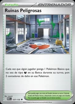 Ruinas Peligrosas card in Spanish