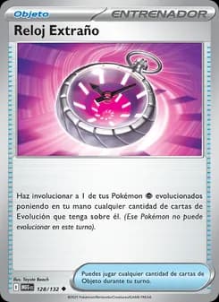 Reloj Extraño card in Spanish