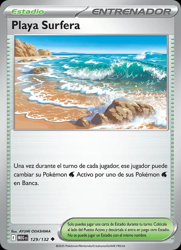 Playa Surfera card in Spanish