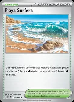 Playa Surfera card in Spanish
