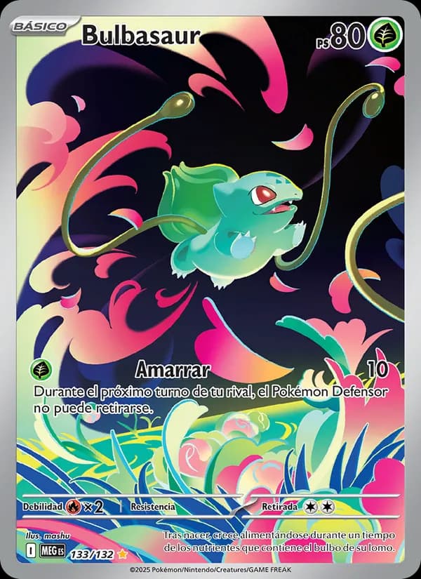 Bulbasaur card in Spanish