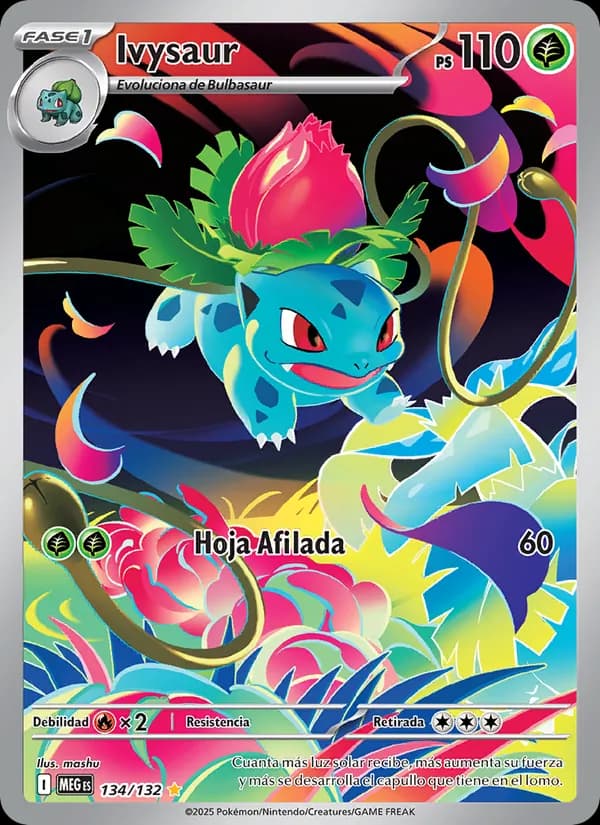 Ivysaur card in Spanish