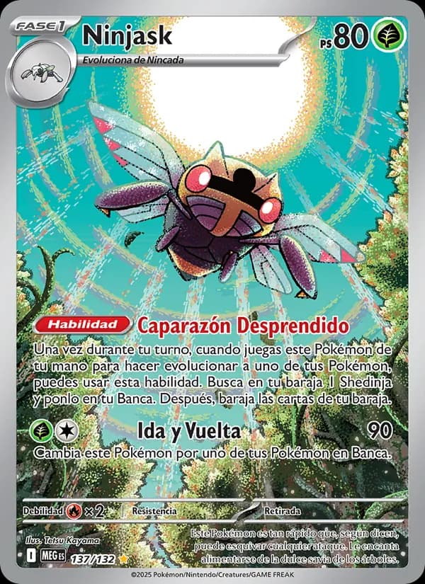 Ninjask card in Spanish