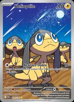 Helioptile card in Spanish