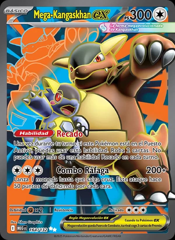 Mega-Kangaskhan ex card in Spanish