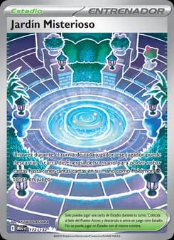 Jardín Misterioso card in Spanish