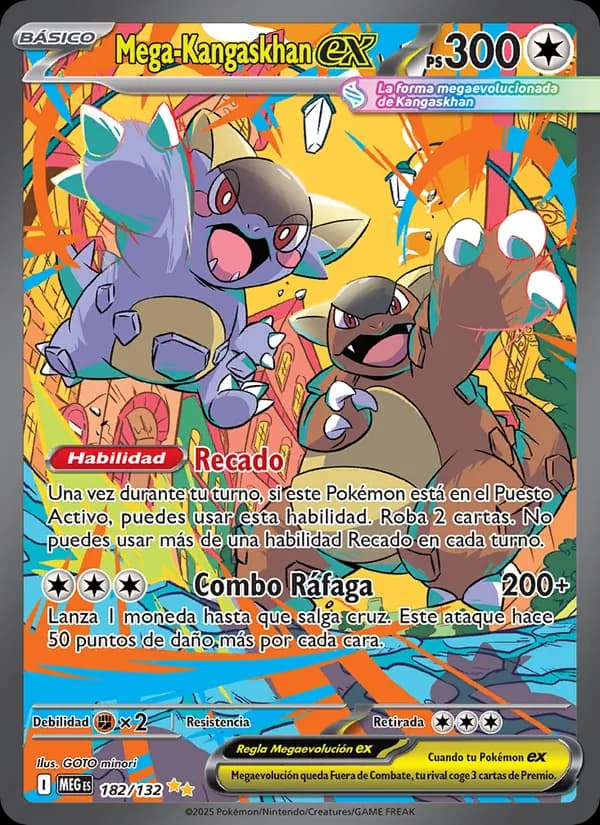 Mega-Kangaskhan ex card in Spanish