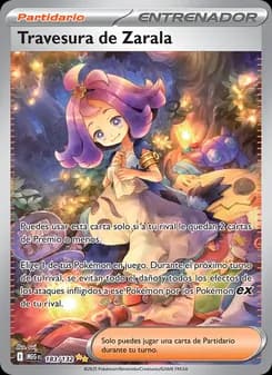 Travesura de Zarala card in Spanish
