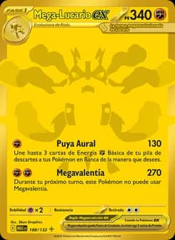 Mega-Lucario ex card in Spanish