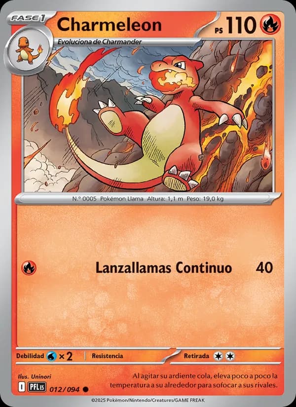 Charmeleon card in Spanish