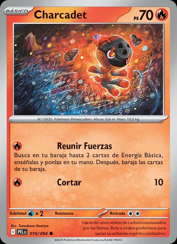 Charcadet card in Spanish