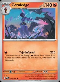 Ceruledge card in Spanish