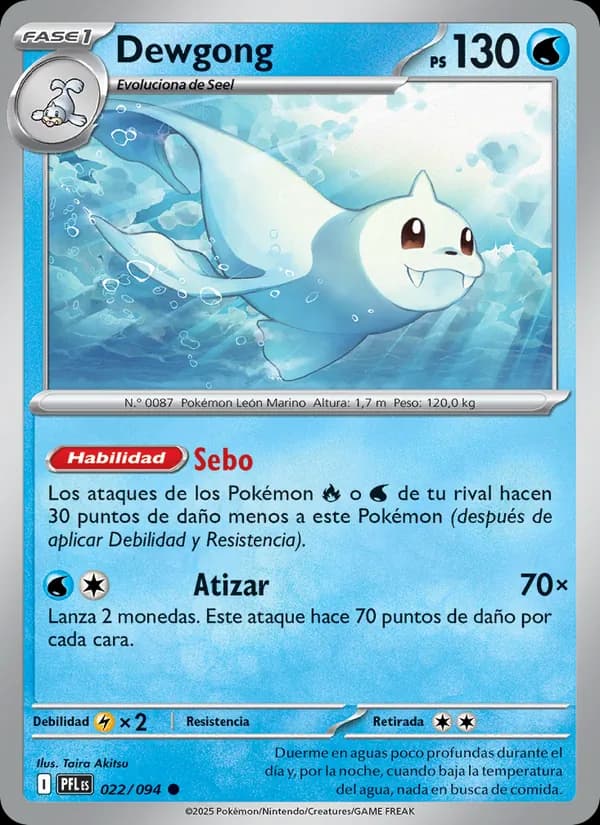 Dewgong card in Spanish