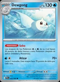 Dewgong card in Spanish