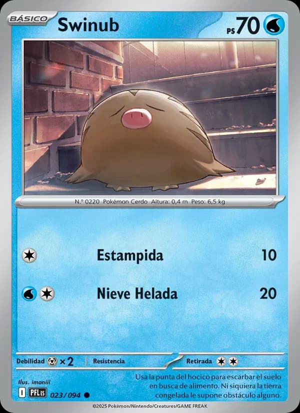 Swinub card in Spanish