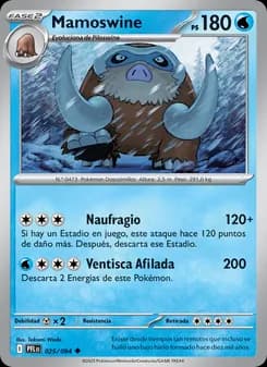 Mamoswine card in Spanish