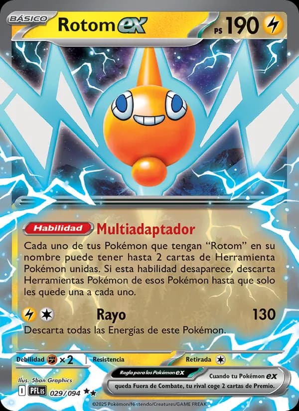 Rotom ex card in Spanish