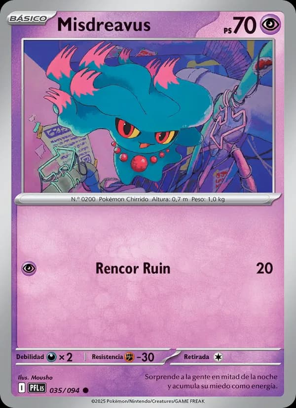 Misdreavus card in Spanish