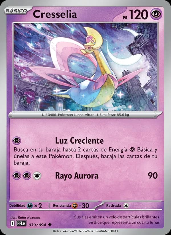 Cresselia card in Spanish