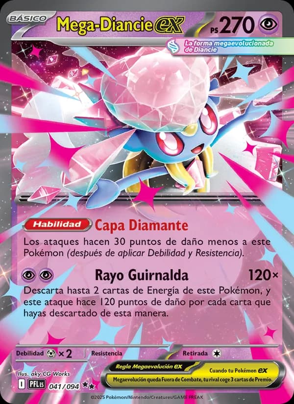 Mega-Diancie ex card in Spanish