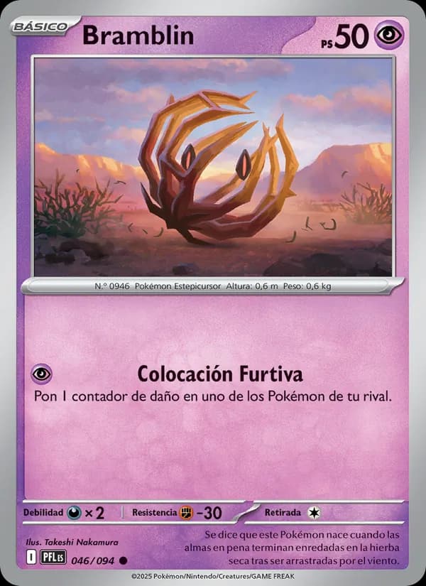 Bramblin card in Spanish