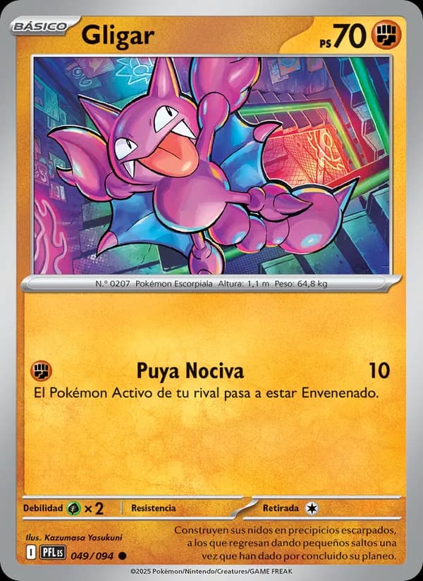 Gligar card in Spanish
