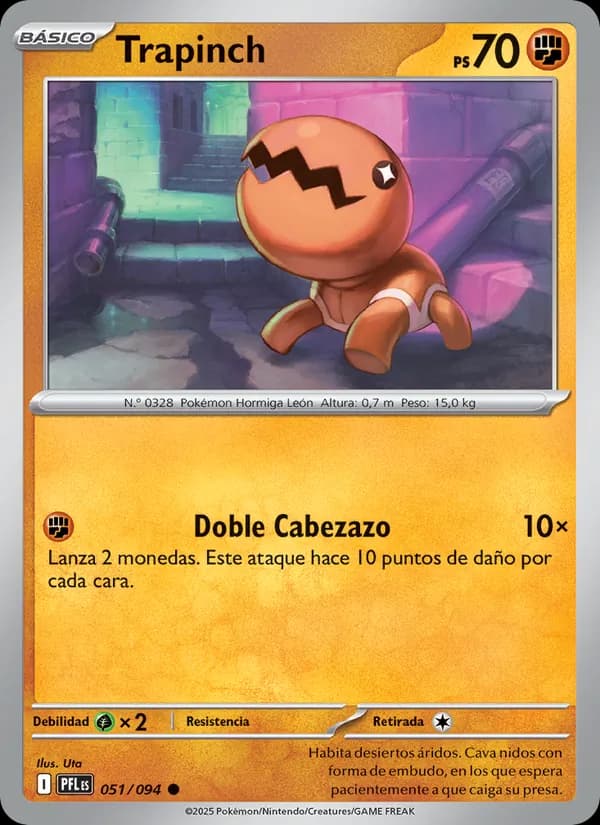 Trapinch card in Spanish