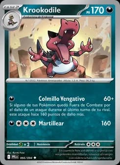 Krookodile card in Spanish