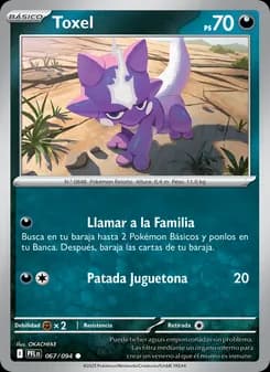 Toxel card in Spanish