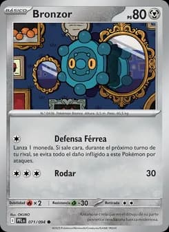 Bronzor card in Spanish