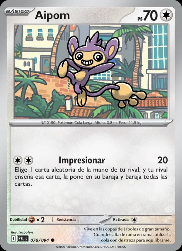 Aipom card in Spanish