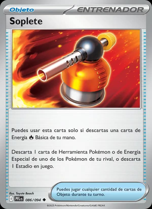 Soplete card in Spanish
