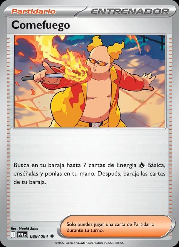 Comefuego card in Spanish