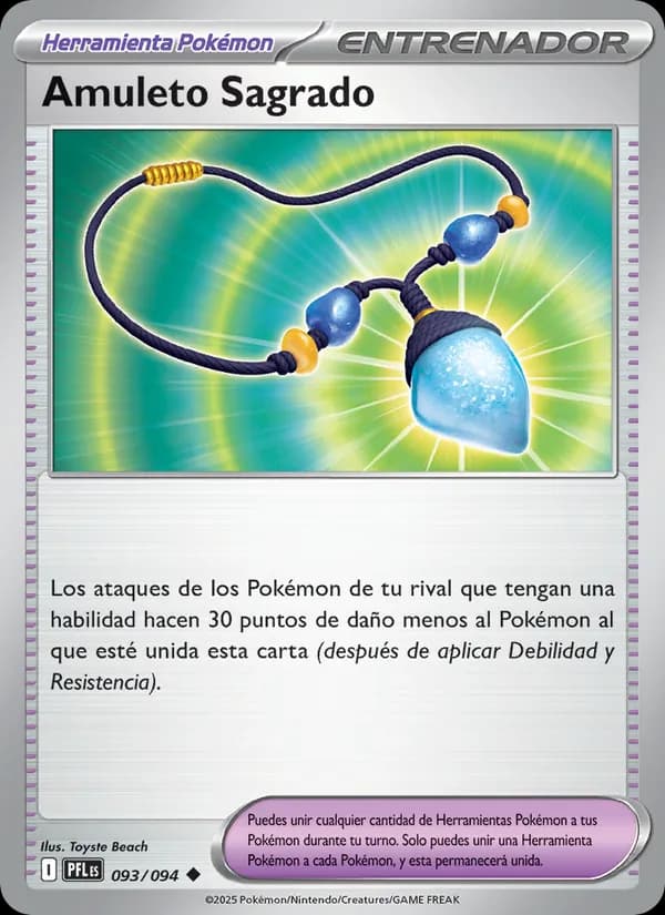 Amuleto Sagrado card in Spanish