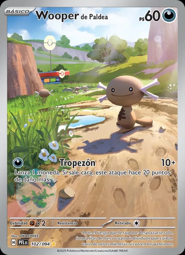 Wooper de Paldea card in Spanish