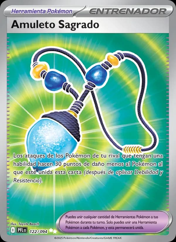 Amuleto Sagrado card in Spanish
