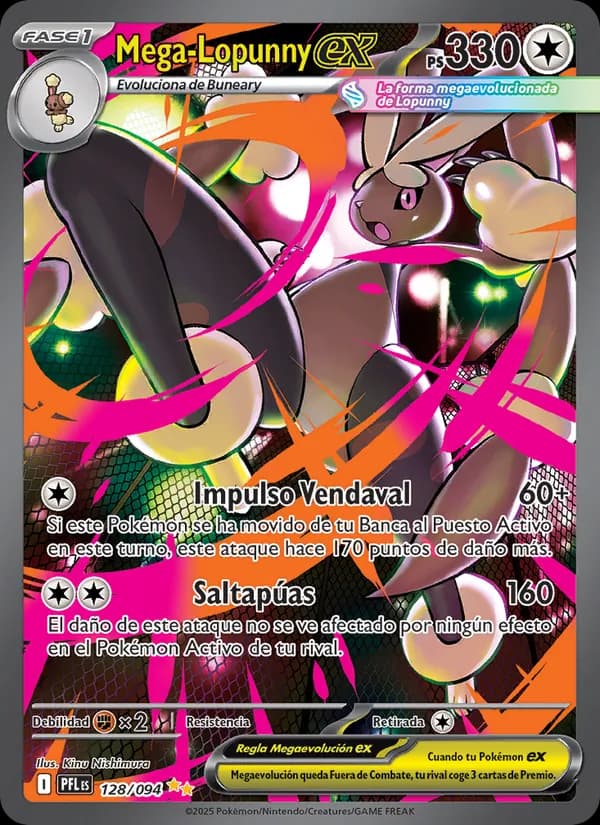 Mega-Lopunny ex card in Spanish