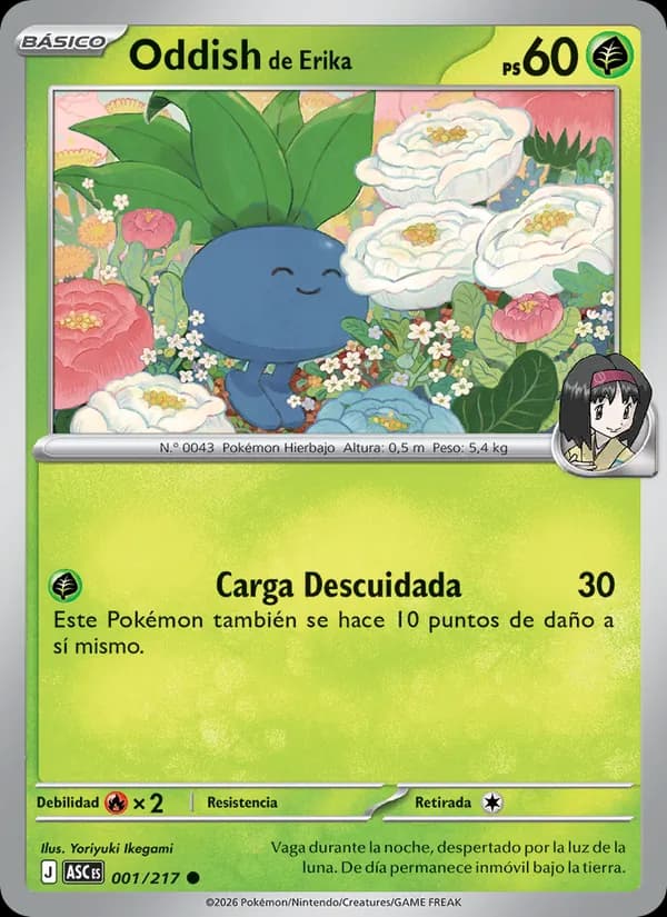 Oddish de Erika card in Spanish