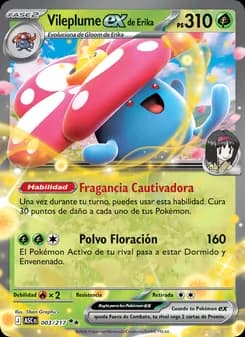 Vileplume ex de Erika card in Spanish